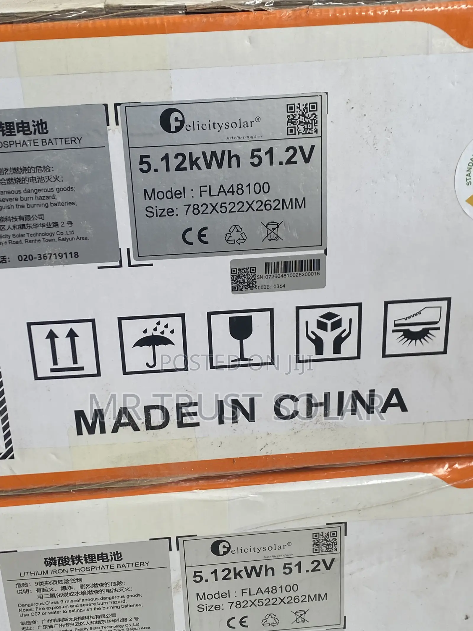 Felicity 5.12kwh 51.2v Lithium Battery