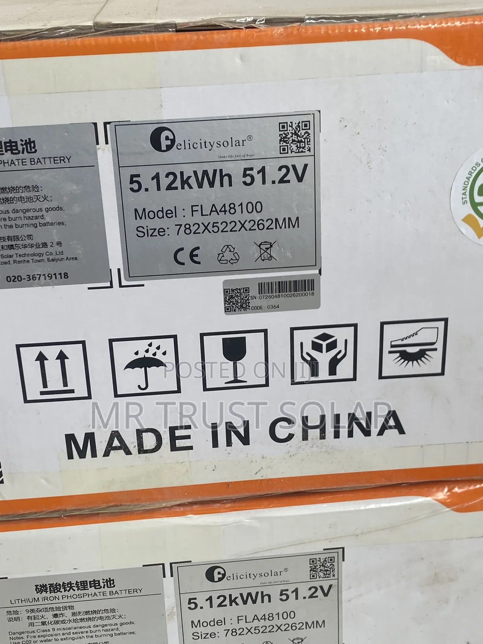 Felicity 5.12kwh 51.2v Lithium Battery