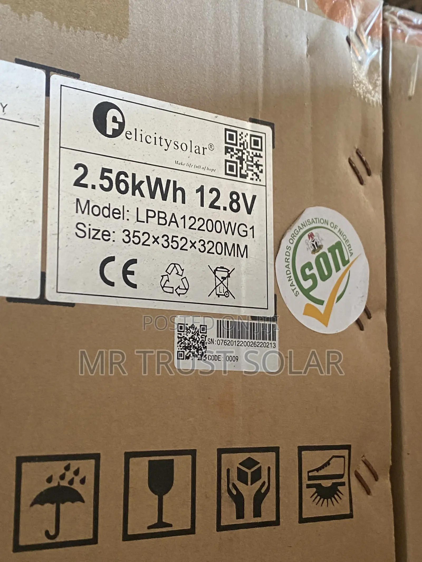 FELICITY 2.56kWh 12.8V Lithium Battery