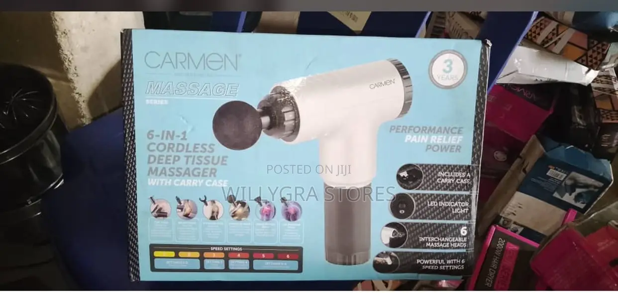 Carmen Massager 6 in 1 Cordless Deep Tissue Massager