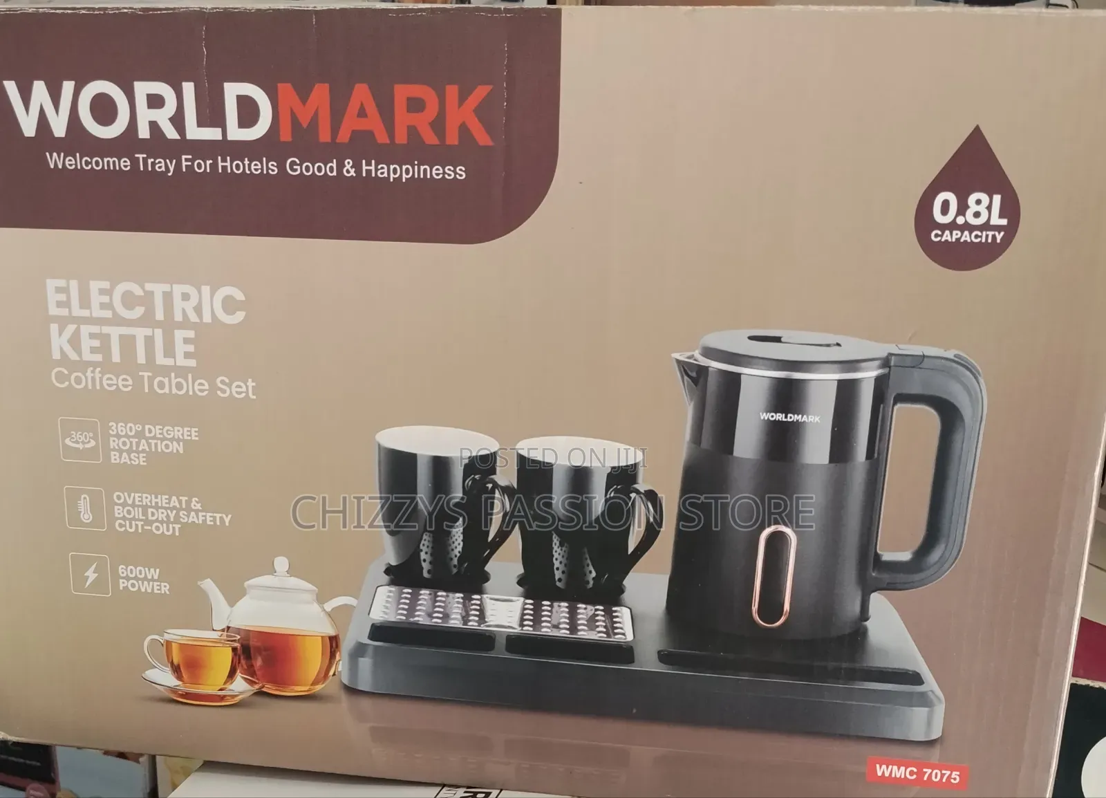 WORLDMARK Welcome Tray for Hotels Good & Happiness: ELECTRIC KETTLE