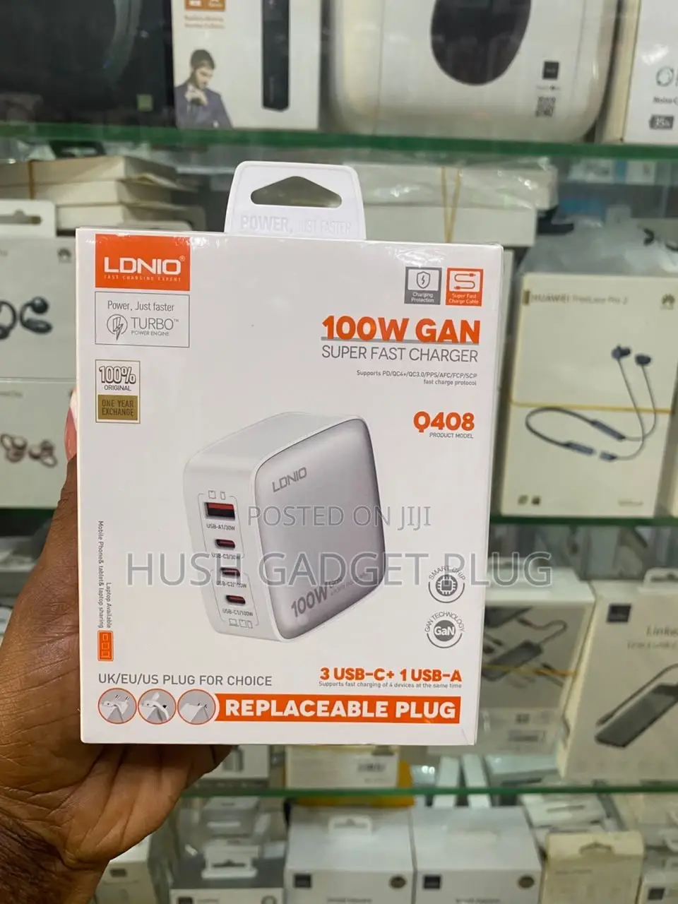 LDNIO Q408 100W GaN Super Fast Charger – 4 Ports