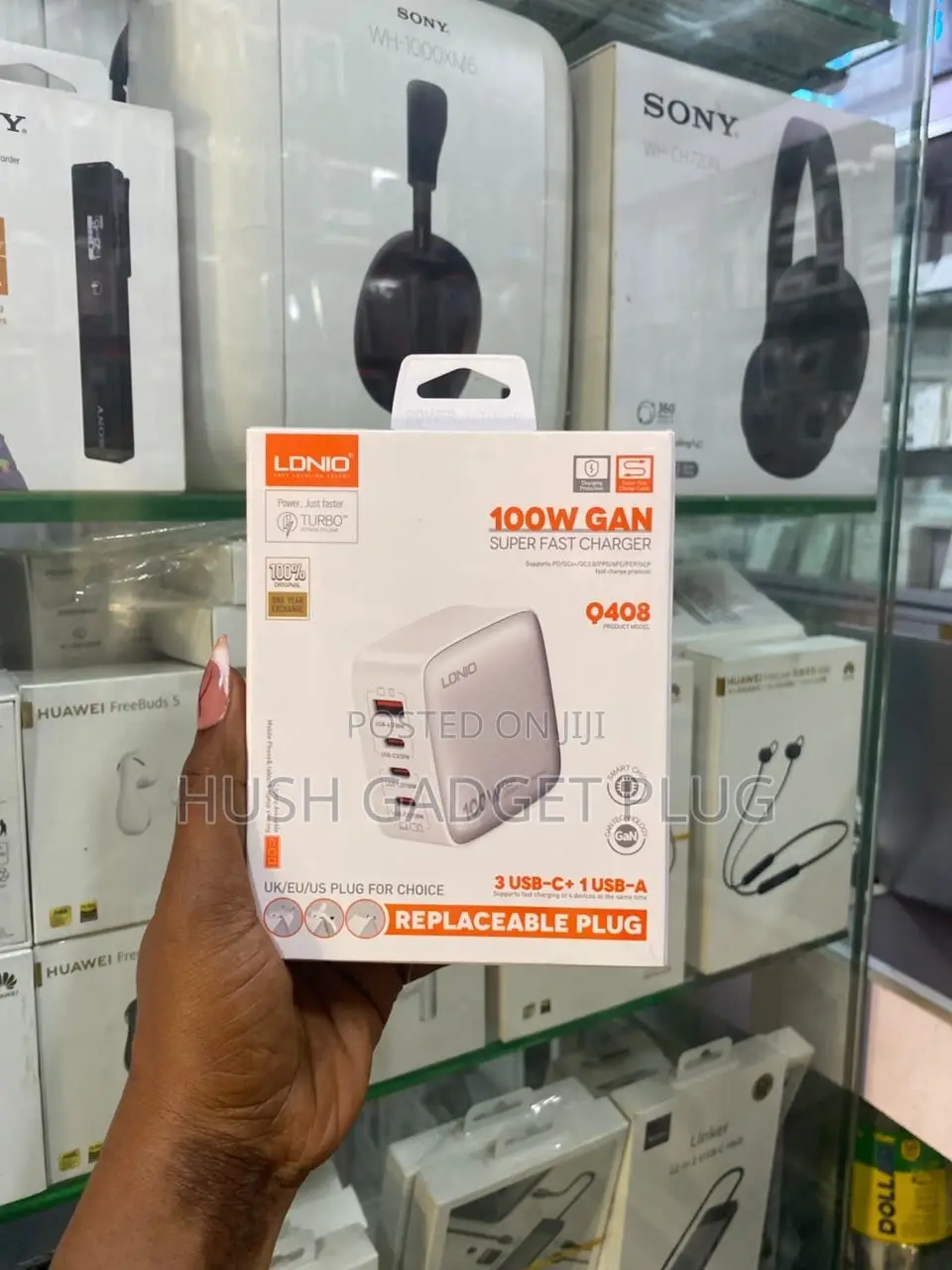 LDNIO Q408 100W GaN Super Fast Charger – 4 Ports