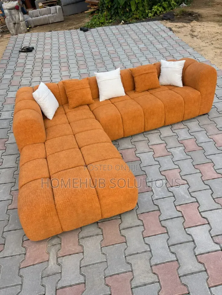 Brand New Orange Lshaped Sofa