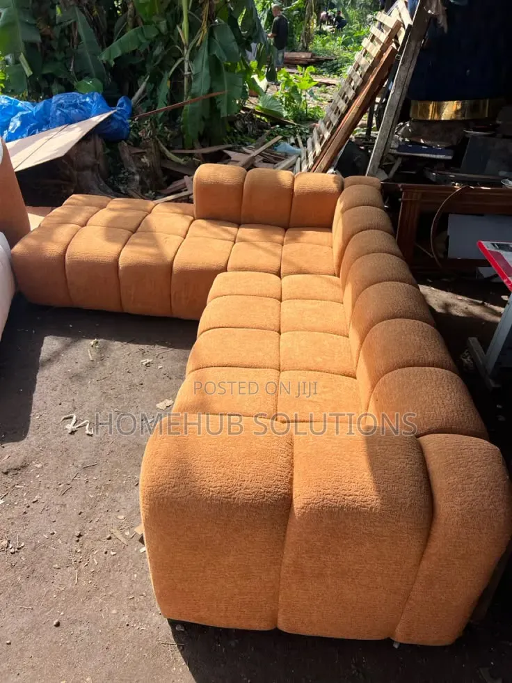 Brand New Orange Lshaped Sofa