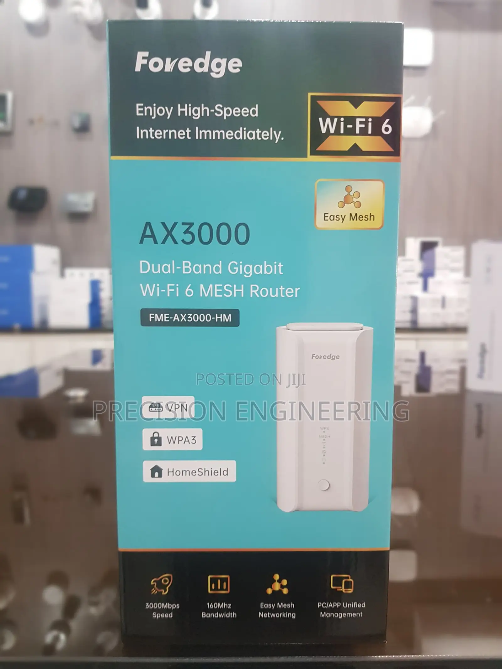 Foredge Dual-Band Gigabit WiFi 6 3000M Mesh Router (FME-AX3000-HM)