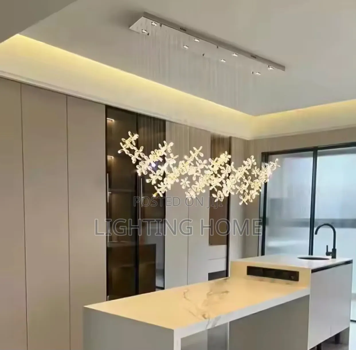 Led Crystal Pendant Light 100x200mm