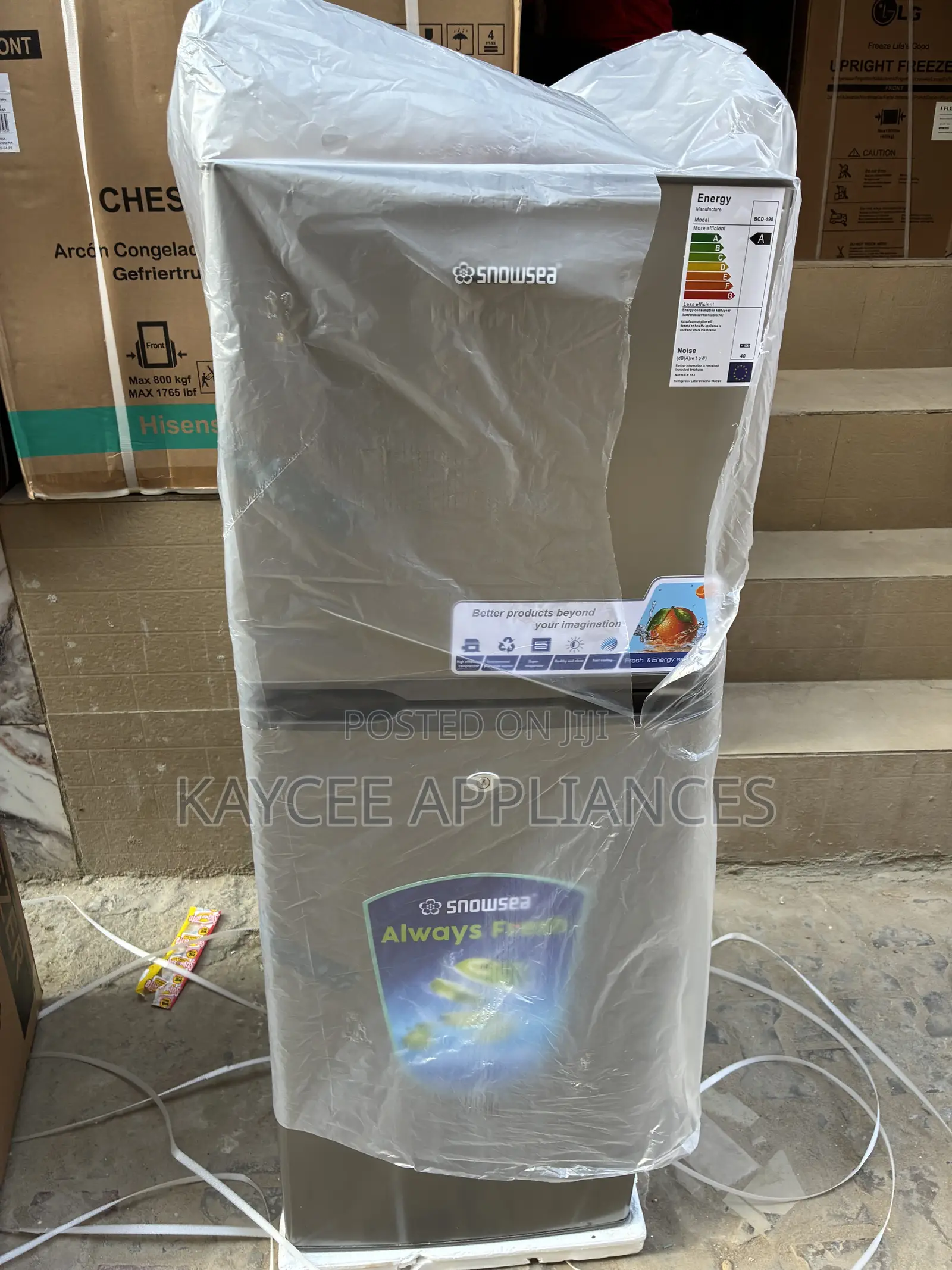 Snowsea 198L Double Door Refrigerator.