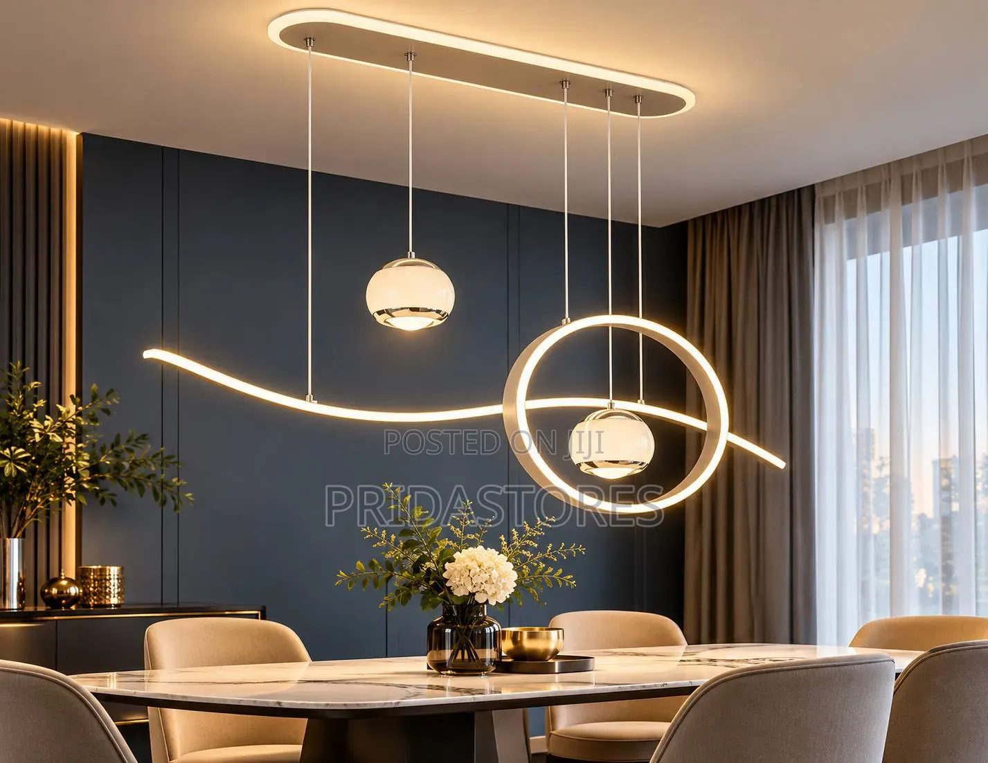 Luxury Modern Wave LED Chandelier