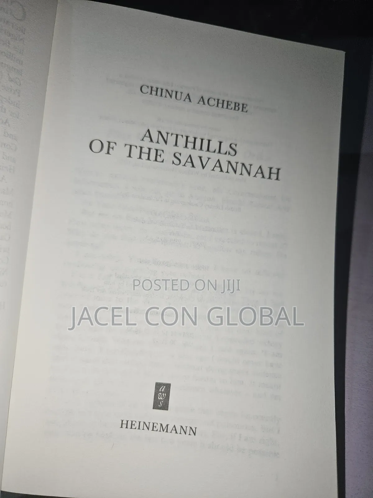 Anthills of the Savannah [By Chinua Achebe]