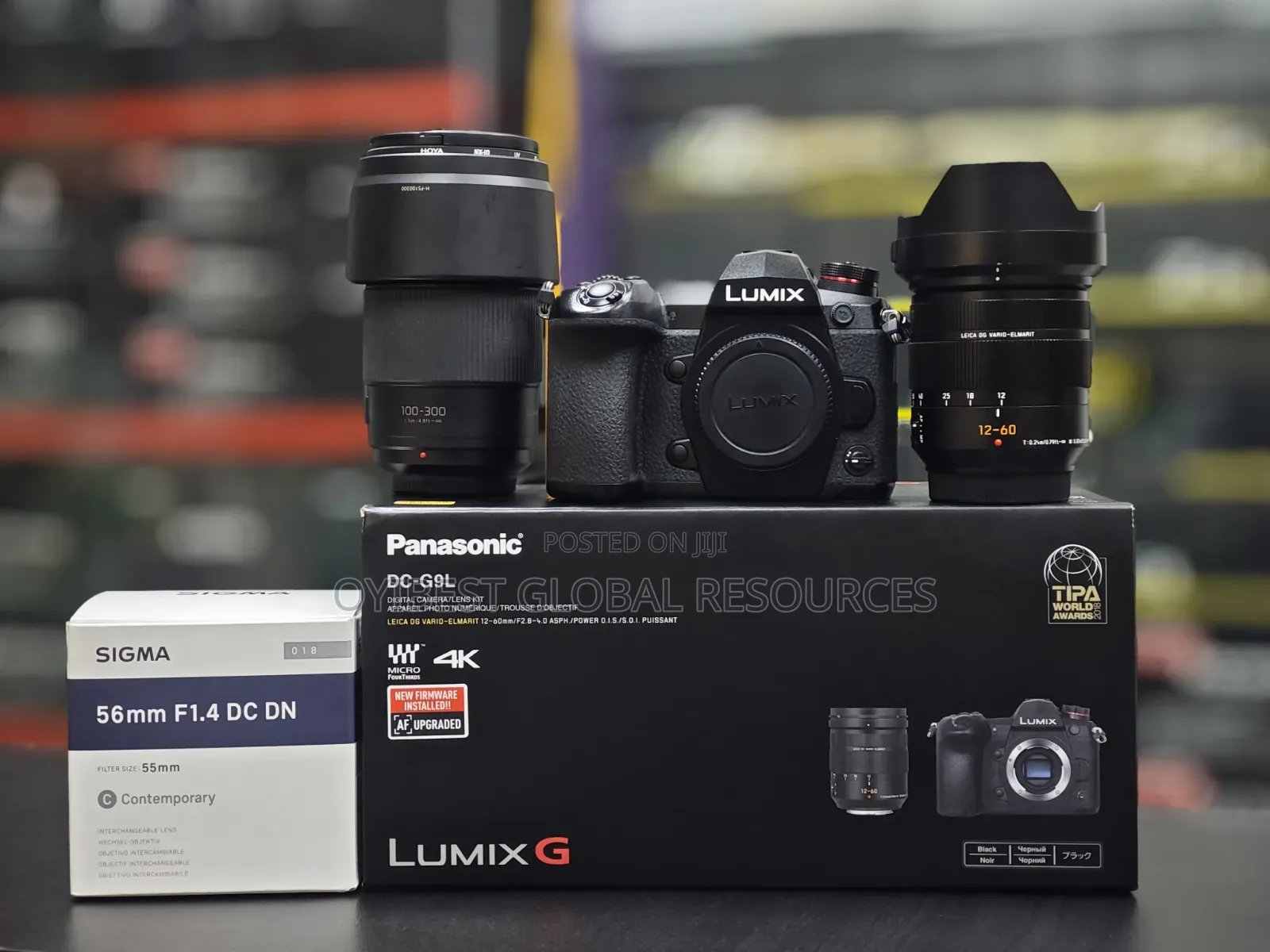 Lumix G9 Camera +Lumix 12-60mm F2.8+ Lumix 100-400mm +Sigma 56mm F1.4
