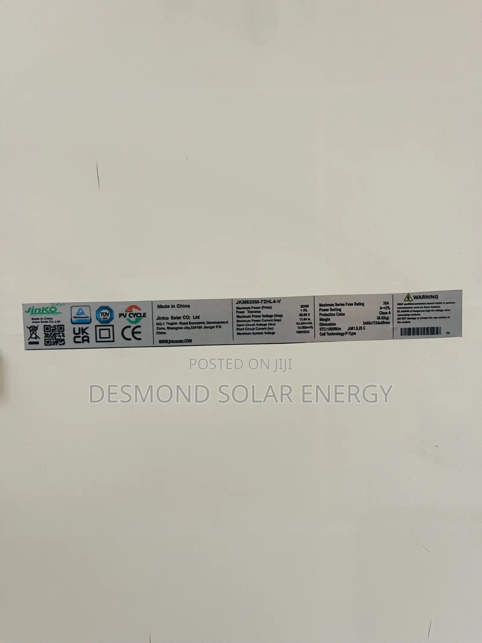 620watt Original Jinko Solar Panels Is Very Much Available Now