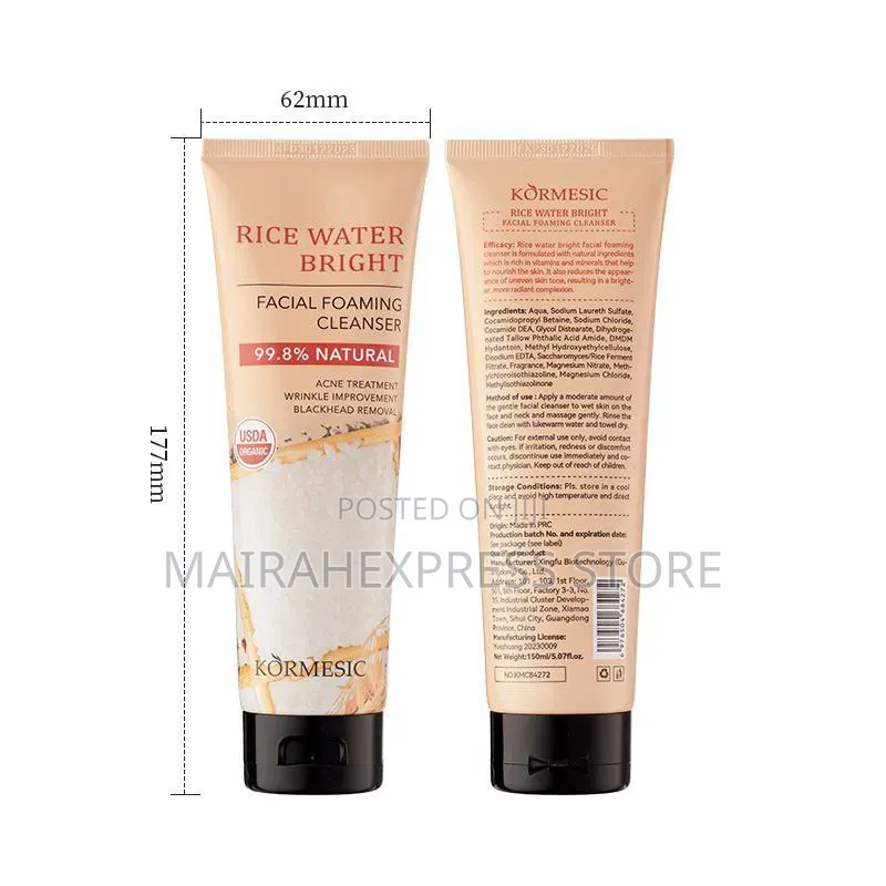 Rice Water Brightening Facial Foaming Cleanser. 150ml!