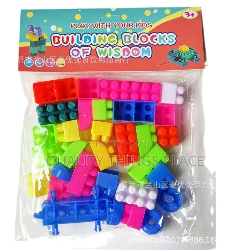 Children's Building Blocks Toys Large Particle Puzzle Insert Car