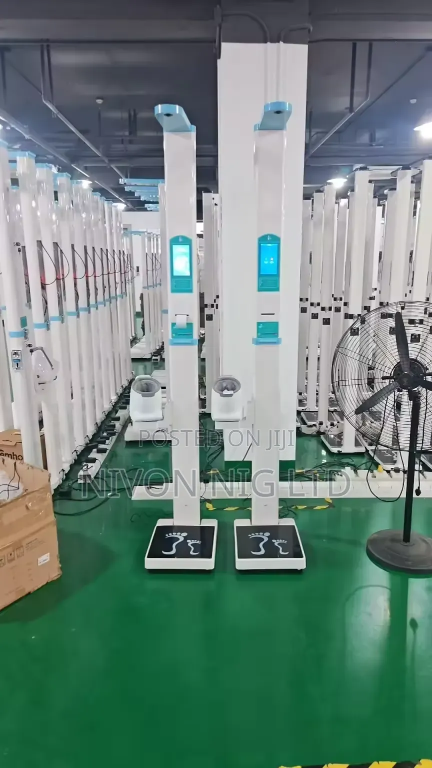 Ultrasonic Height Scale With Blood Pressure Monitor