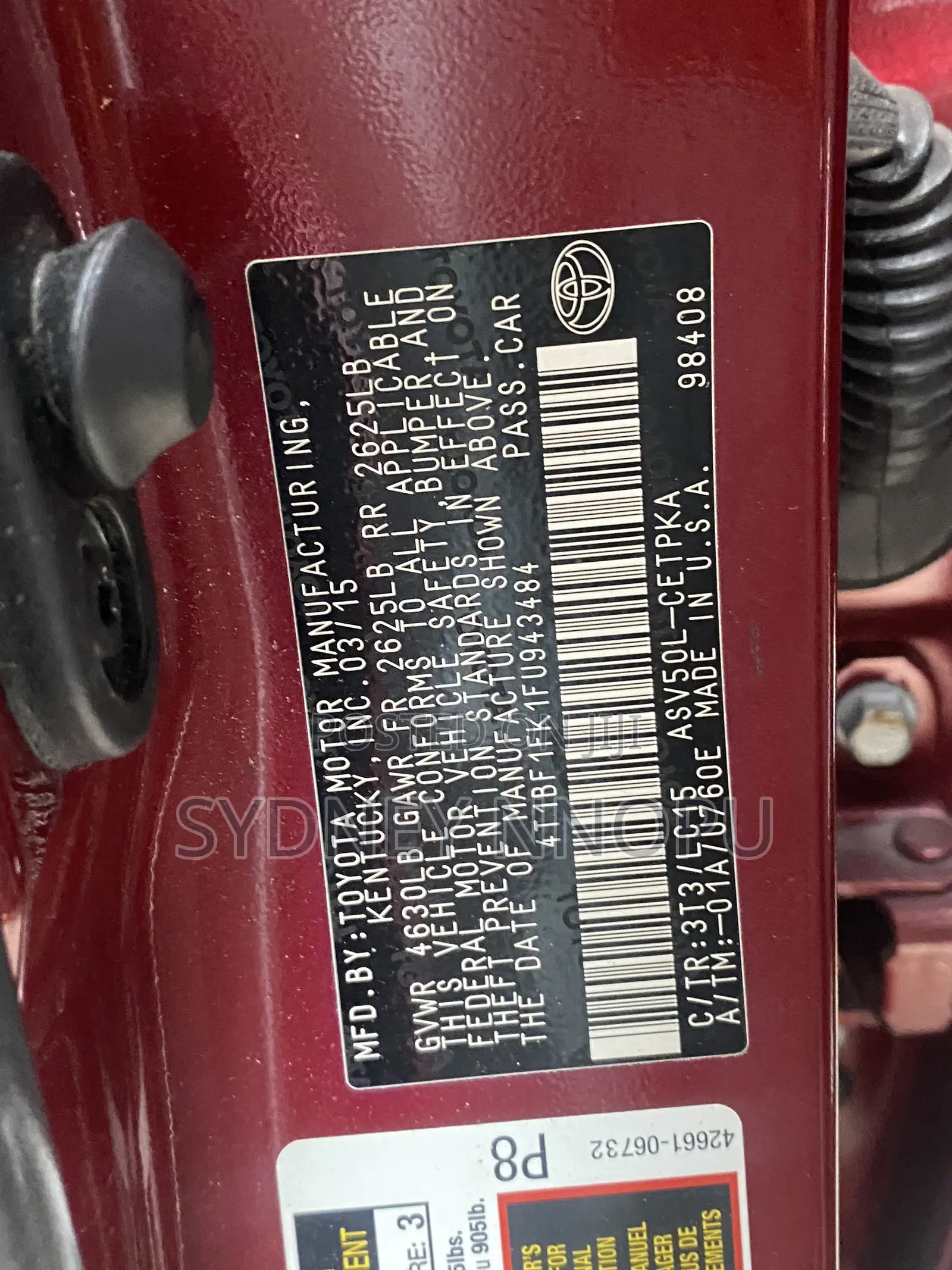 Toyota Camry XSE 4dr Sedan (2.5L 4cyl 6A) 2015 Red