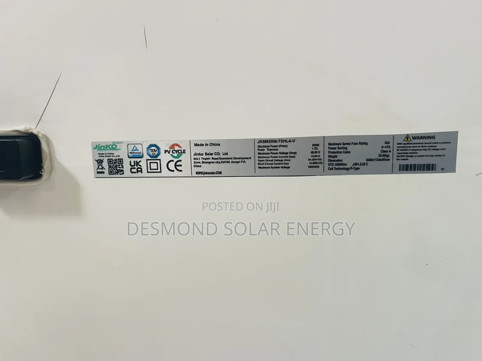 620w Original Jinko Solar Panels Is Available With Good Warranty