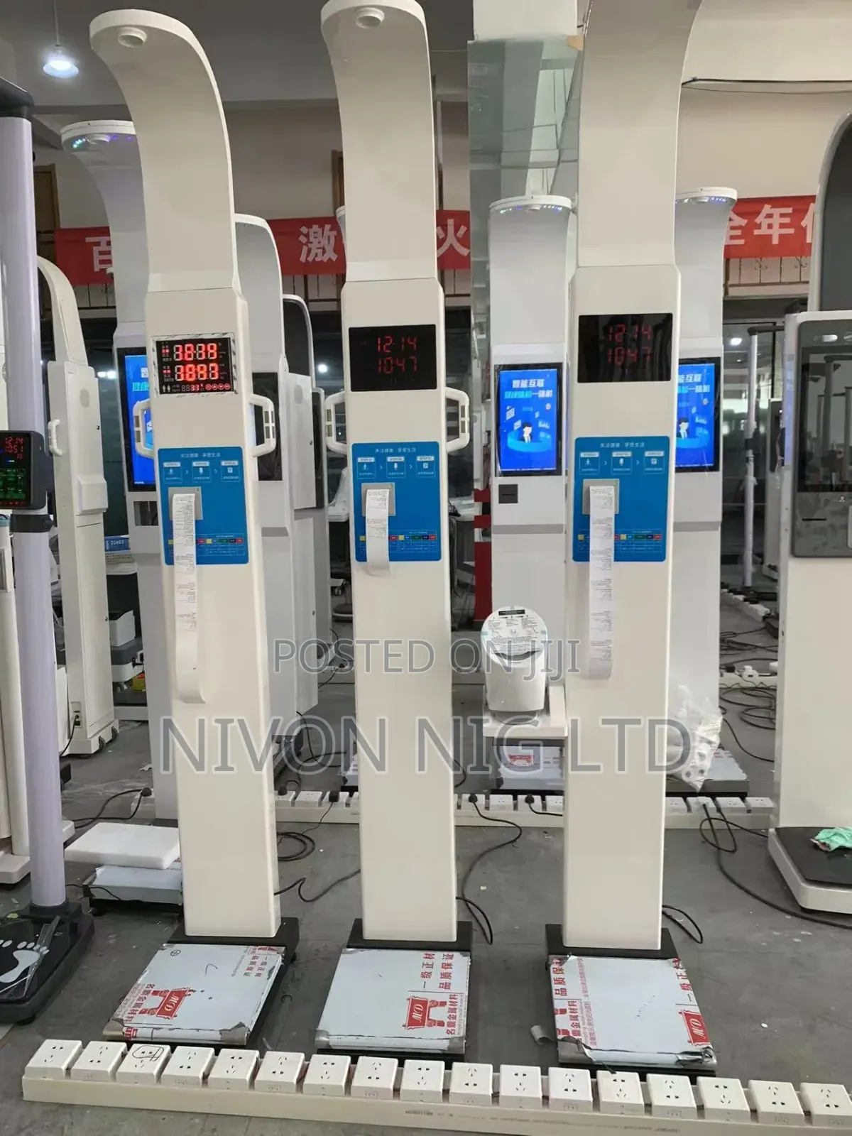 Ultrasonic Height Scale With Blood Pressure Monitor