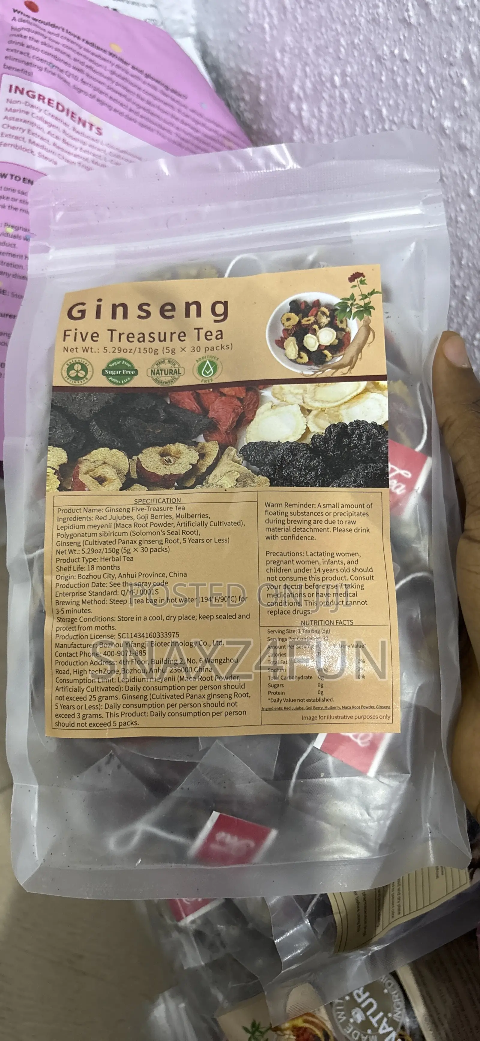 Ginseng 5 Treasure Tea Health Drink Herbal