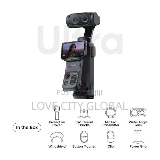 Insta360 Luna Ultra 8K Action Pocket Camera Creator Bundle With Mic