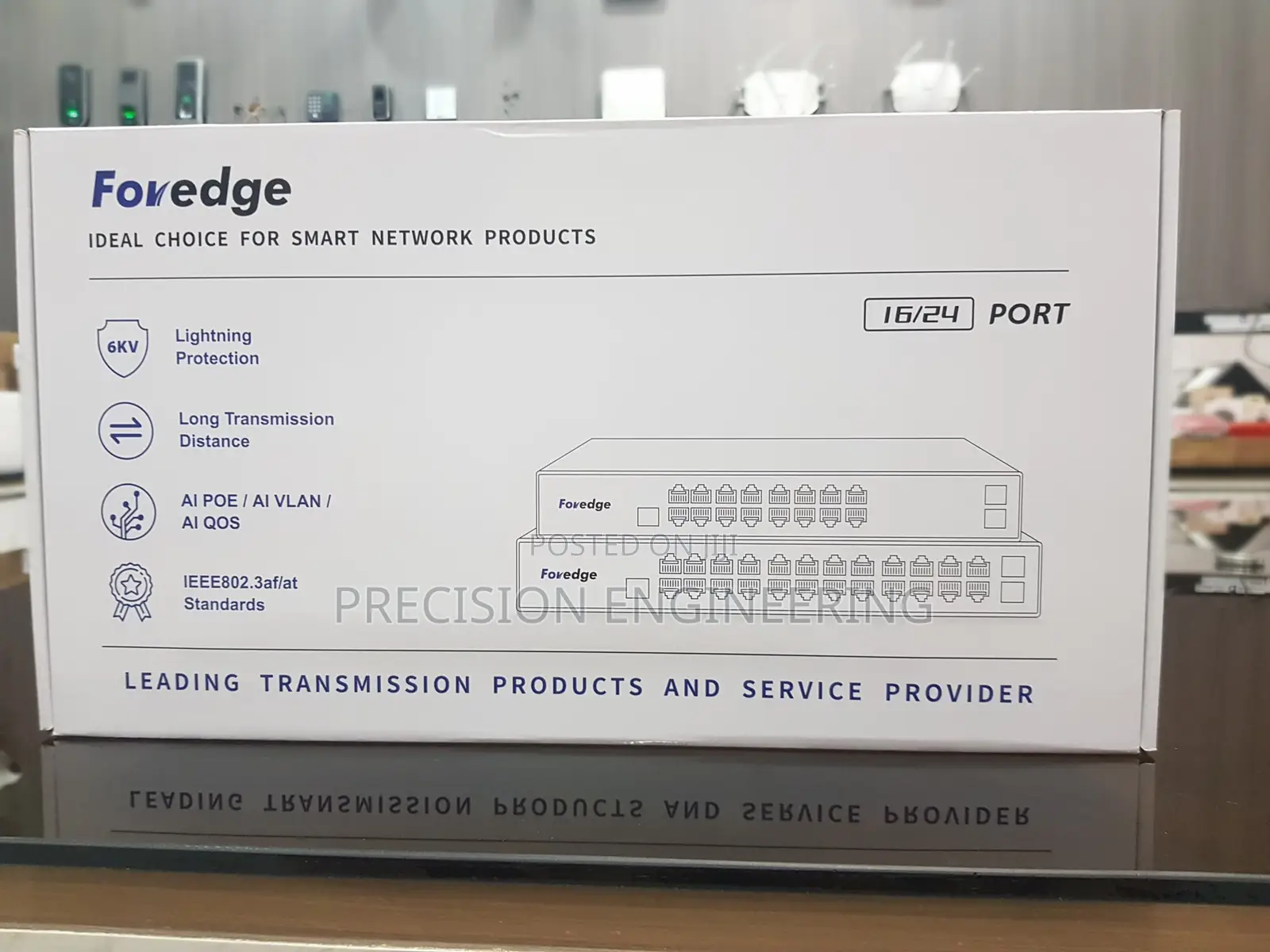 Foredge AI6024 24-Port Gigabit Uplink AI PoE Switch (250W)