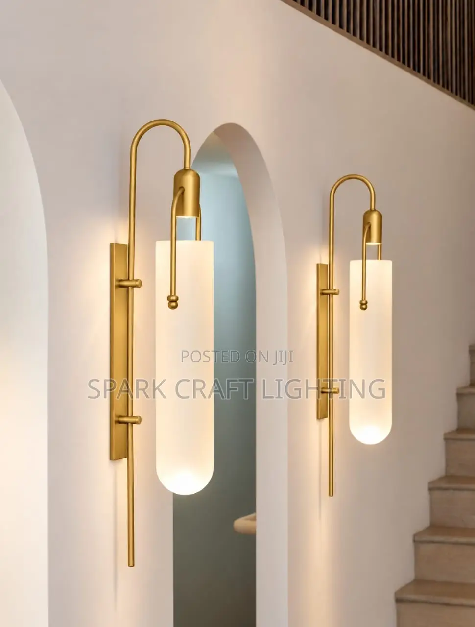 Modern Wall Sconce – Black & Gold Wall Lamp