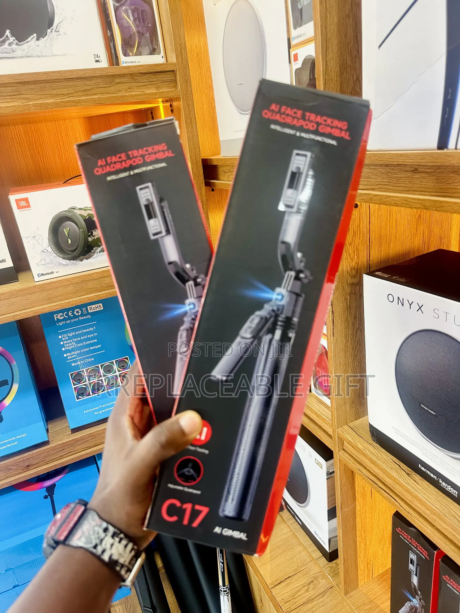 360° C17 AI Face Tracking Quadrapod Gimbal & Selfie Stick