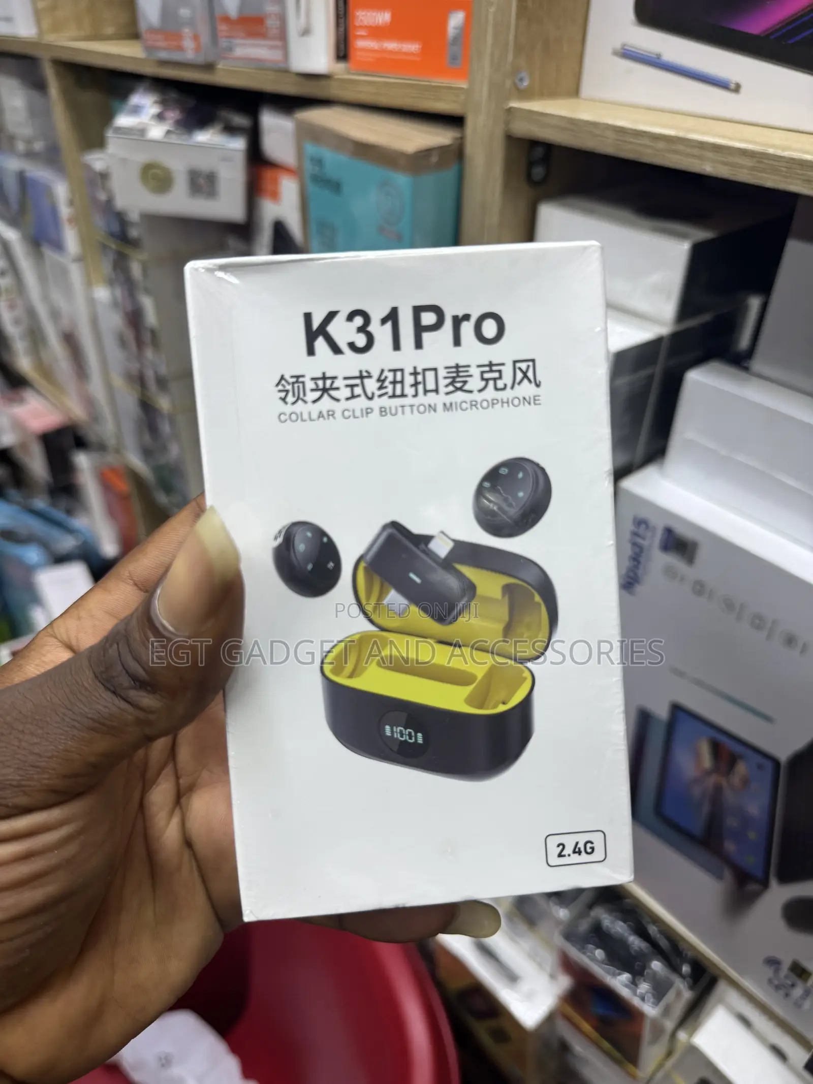 K31 Pro Collar Clip Button Microphone,