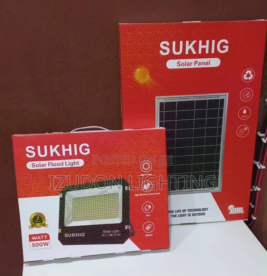 SUKHIG 500W Solar Flood Light — A Solar-Powered Outdoor Security Light