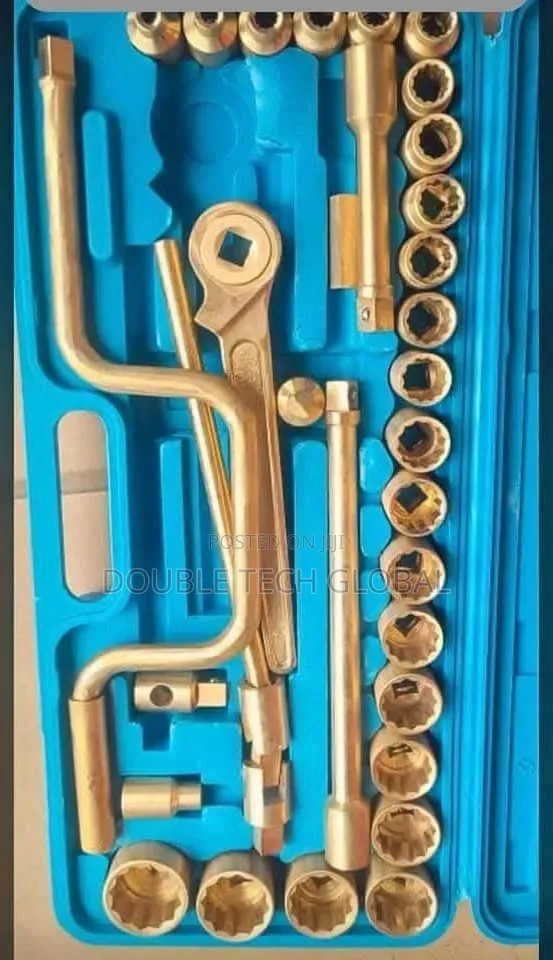 Brass Non-Sparking Socket Wrench Set 24pcs - 6mm to 32mm - Explosion P