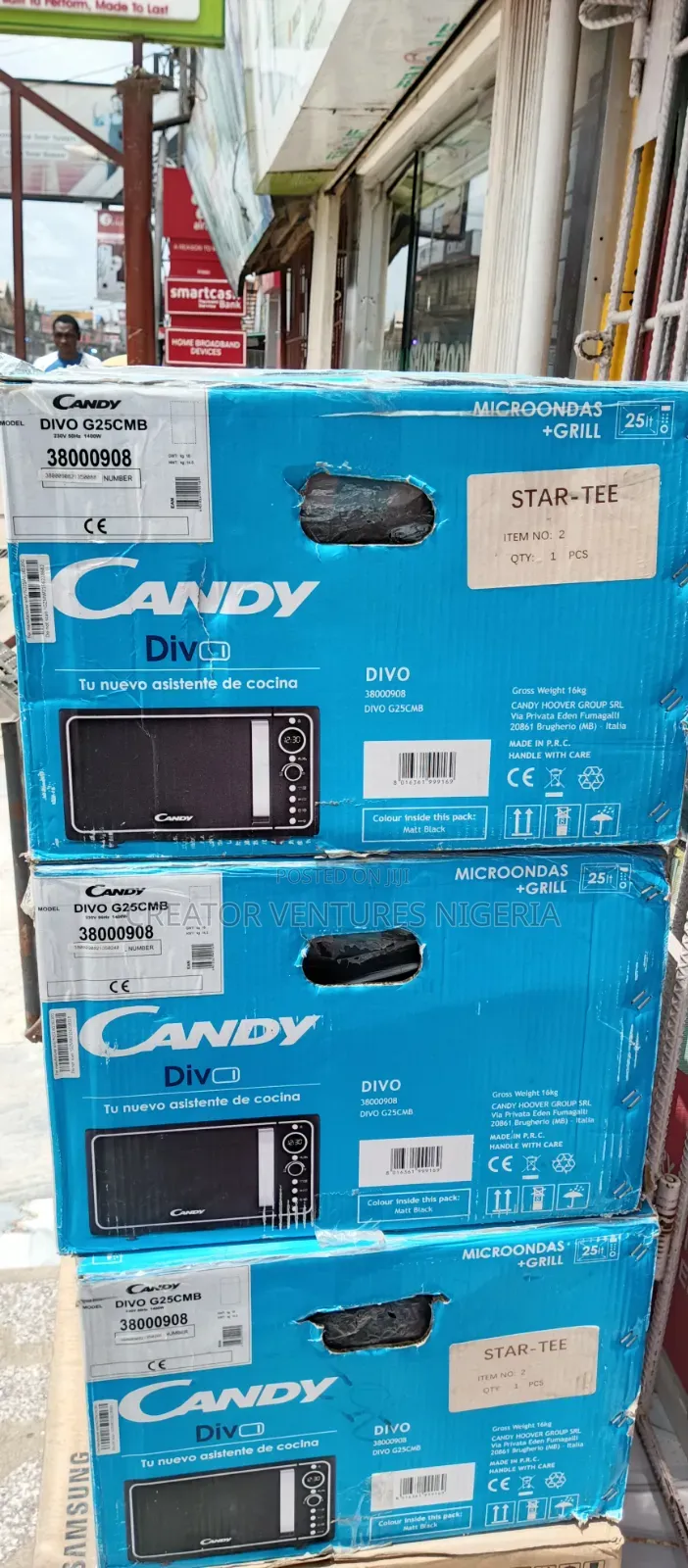 Candy Microwave + Grill 25l,black Color.
