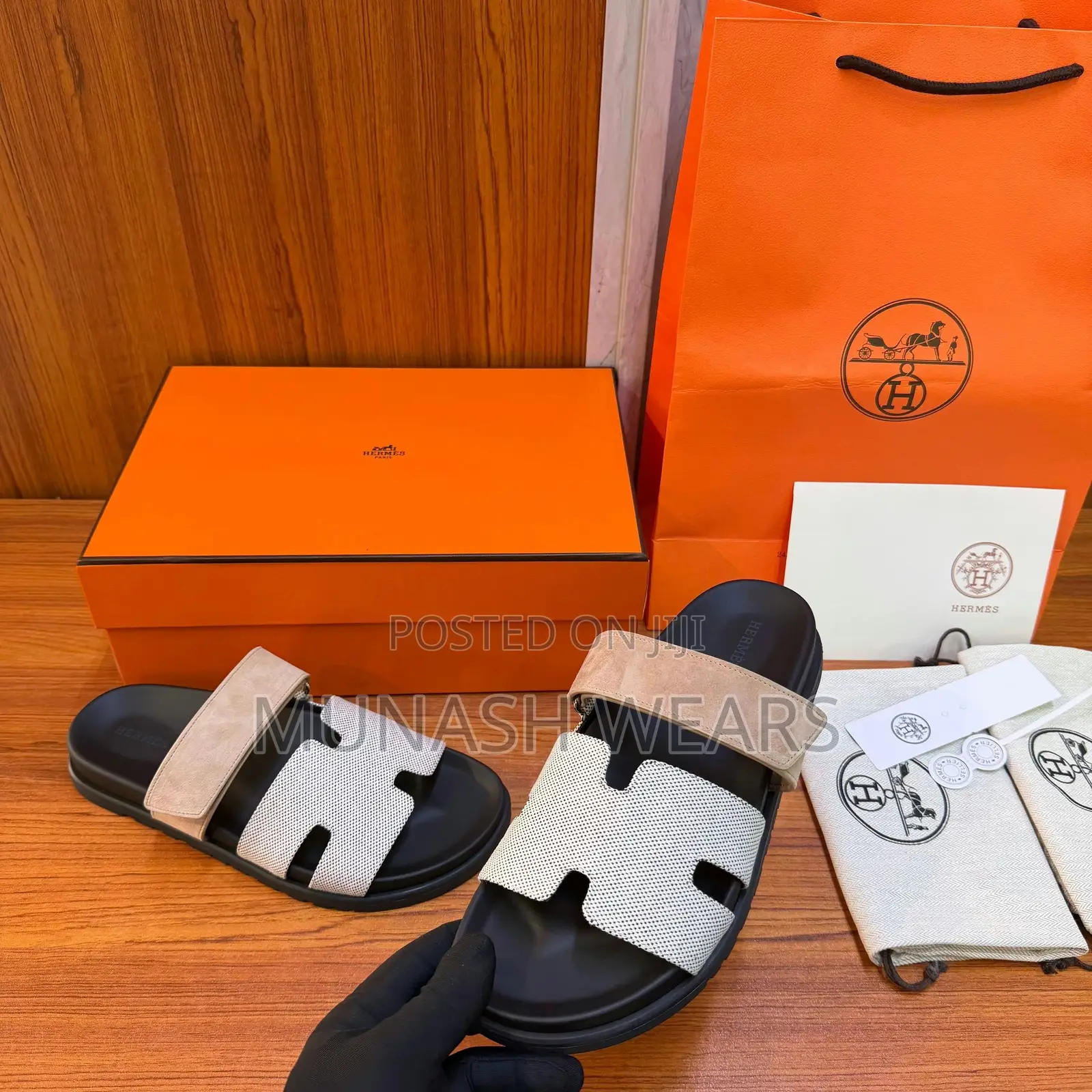 Luxury Hermes Chypre Rubber Sole 40-47 Available
