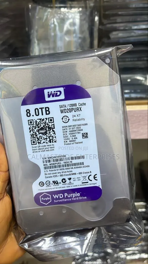 WD Purple Surveillance Hard Drive 8TB