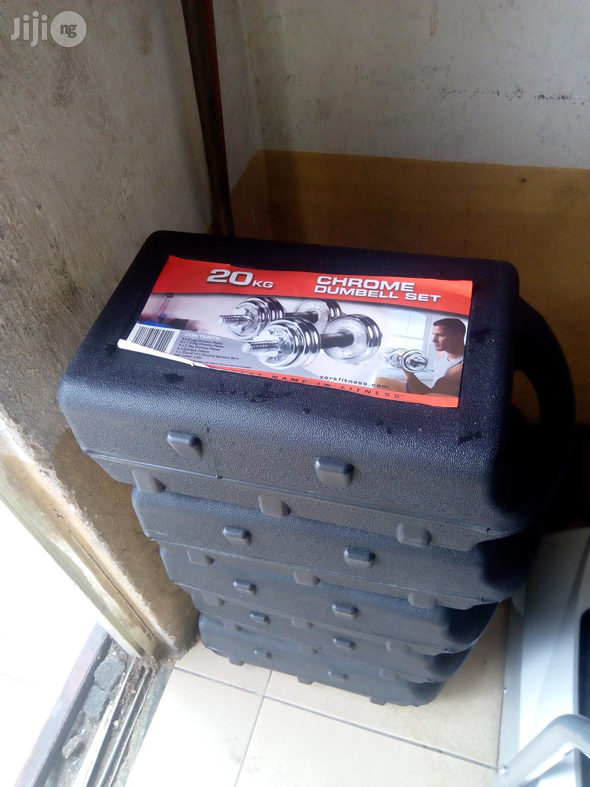 Chrome 20kg Dumbbell Set (Port Harcourt)