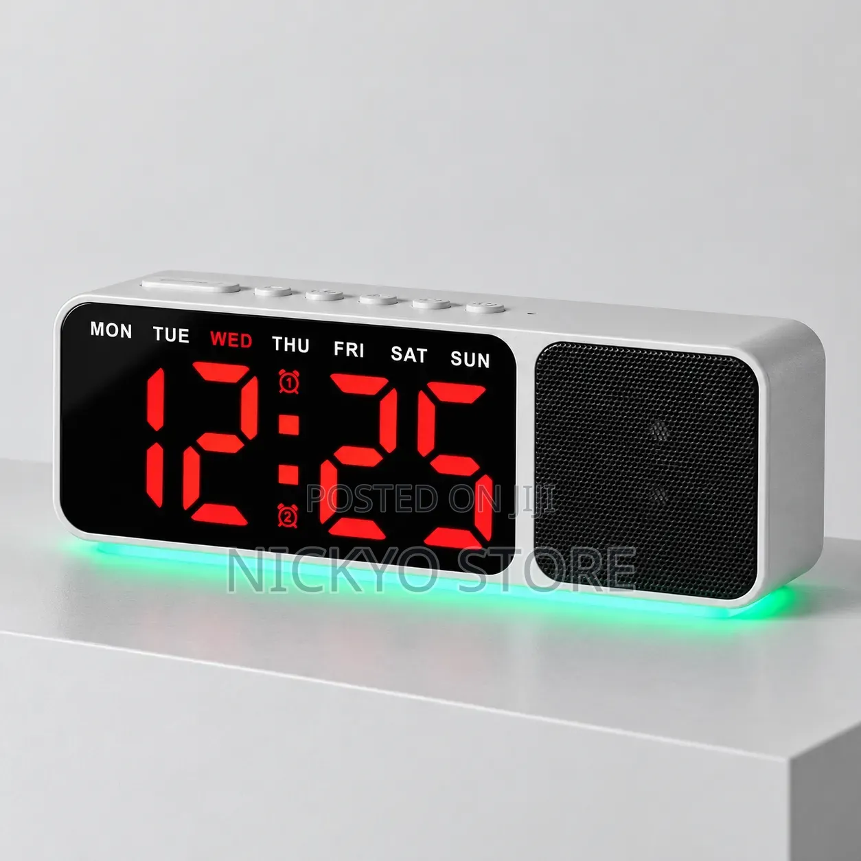 Digital Alarm Clock With Bluetooth Speaker