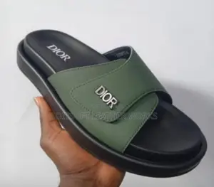 Dior-Style Luxury Slides – Men's Cross Strap Pams