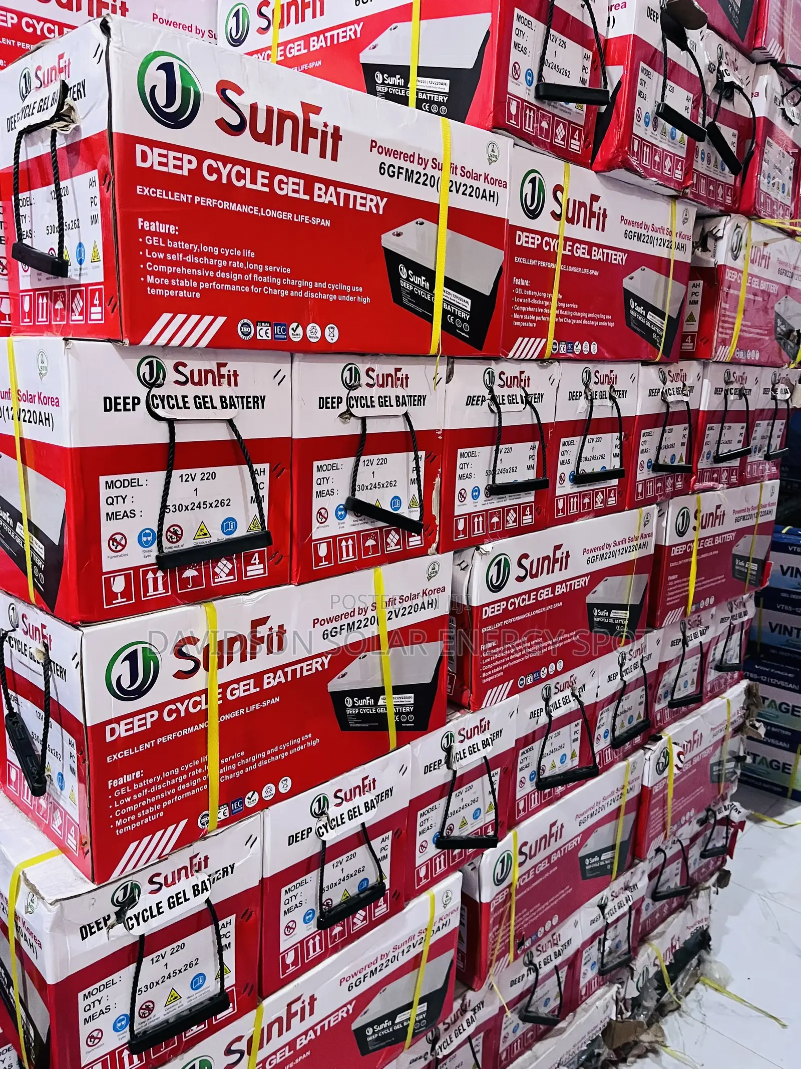 220arh 12v Sunfit Gel Solar Battery