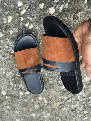 Premium Black & Brown Half Shoe Pams – Smart Casual Slides