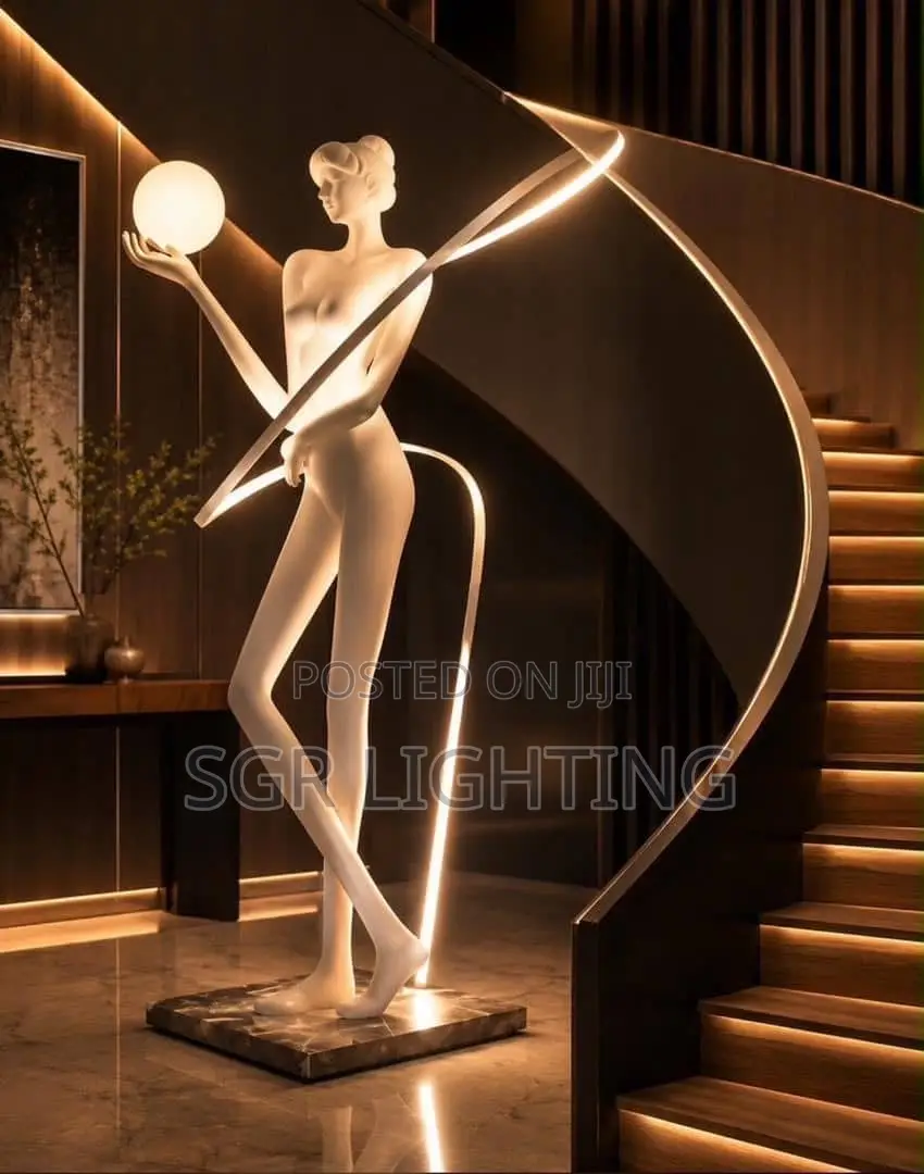 Living Room Bedroom Floor Lamps, Human-Shaped Art Sculptures