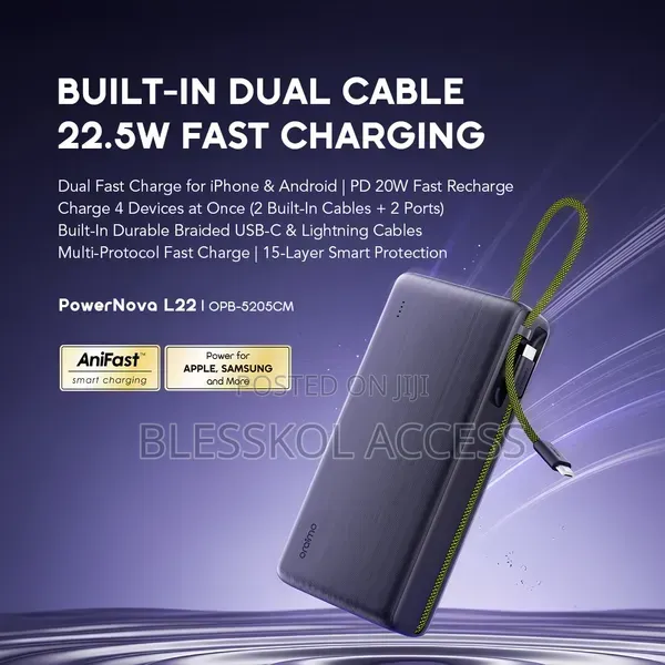 Oraimo PowerNova L22 20000mAh Power Bank With Micro-USB Cable