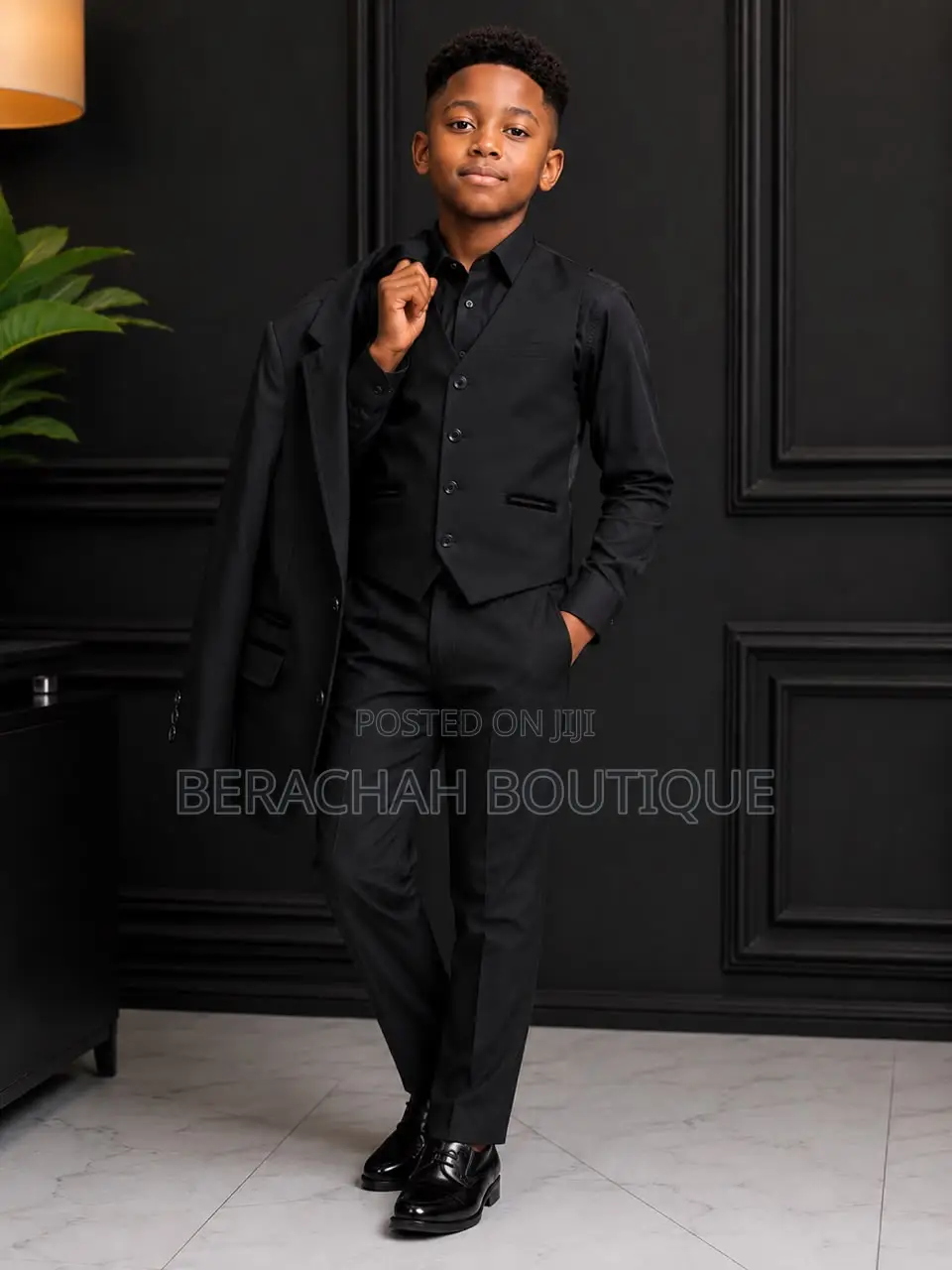 Sales Children Party ,Premium,three-Piecewedding Outfit Black Suits