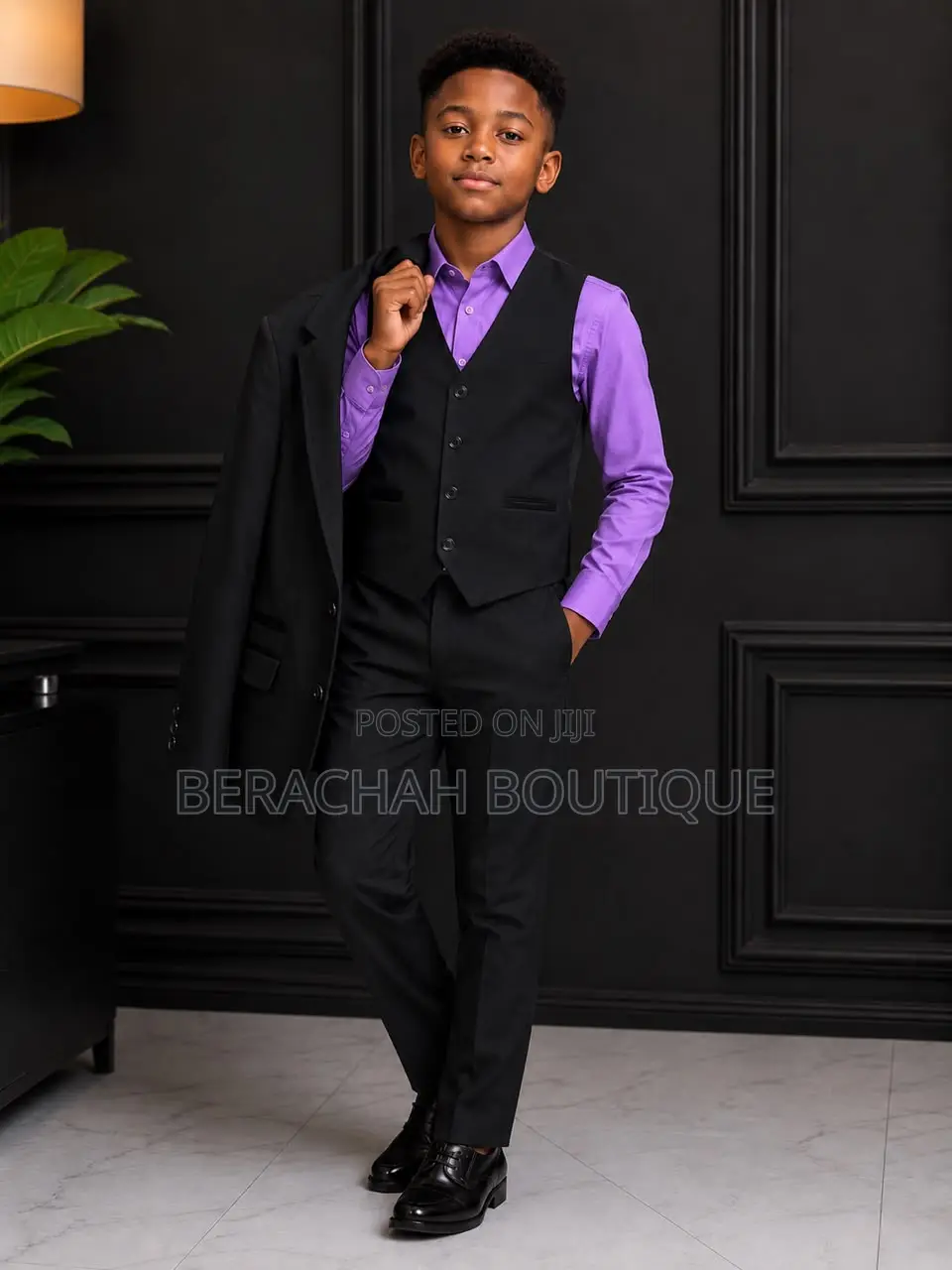 Sales Children Party ,Premium,three-Piecewedding Outfit Black Suits