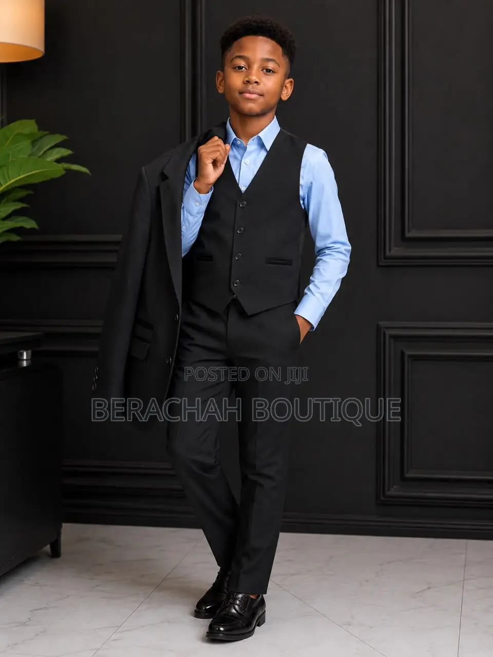Sales Children Party ,Premium,three-Piecewedding Outfit Black Suits