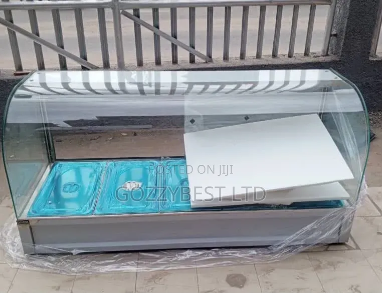 Curved Glass Food Warmer 5plates