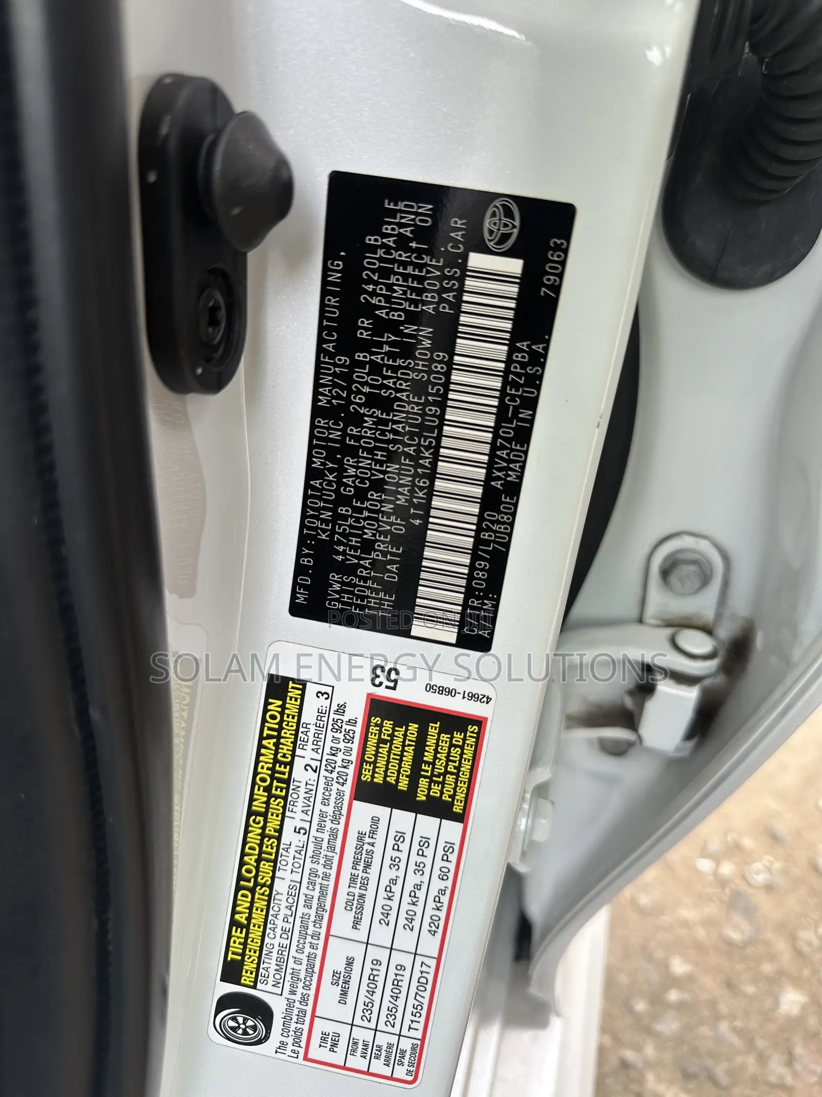 Toyota Camry 2020 White
