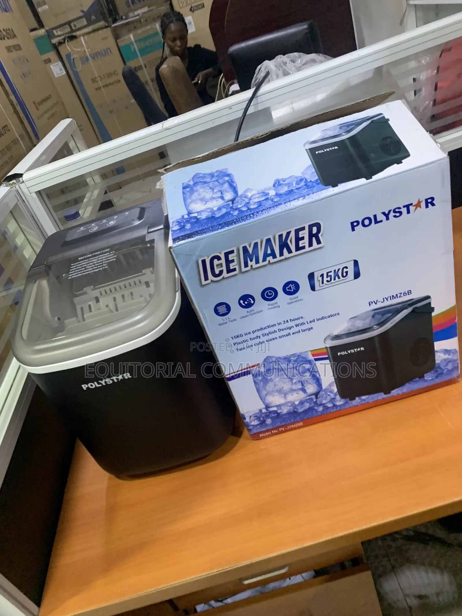 Polystar 15KG Ice Maker – Fresh Ice for Refreshing Drinks Anytime