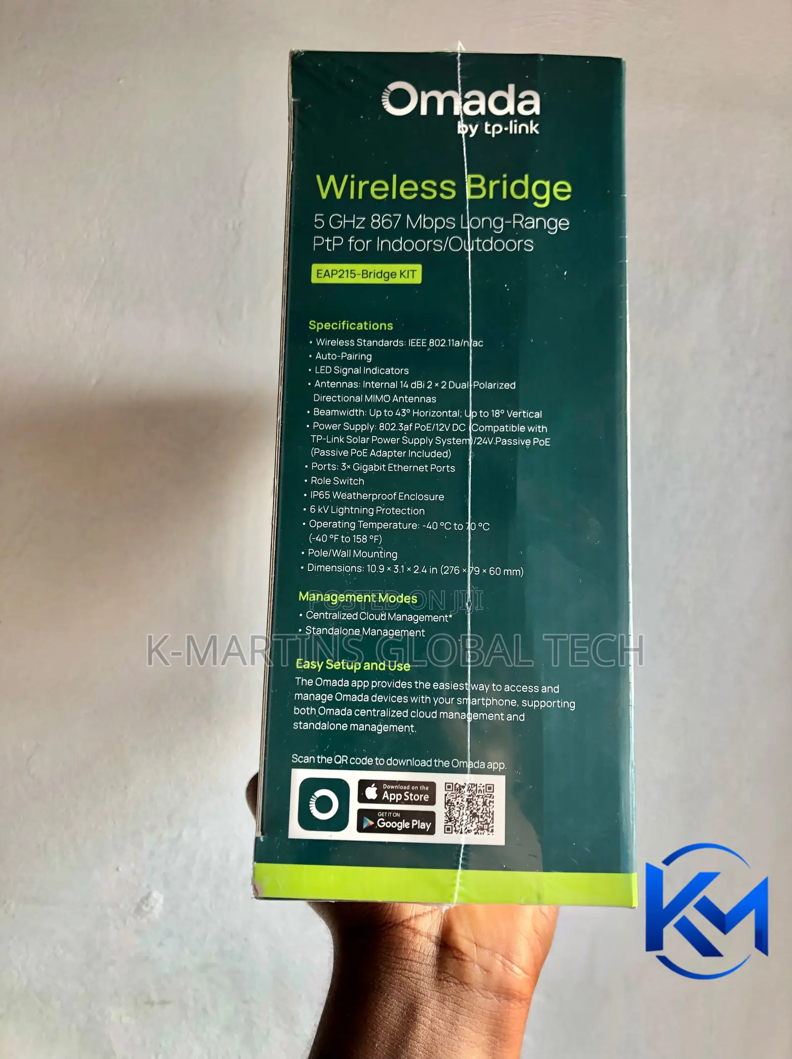 TP-Link Omada EAP215-Bridge Kit 5GHz 867Mbps Outdoor CPE