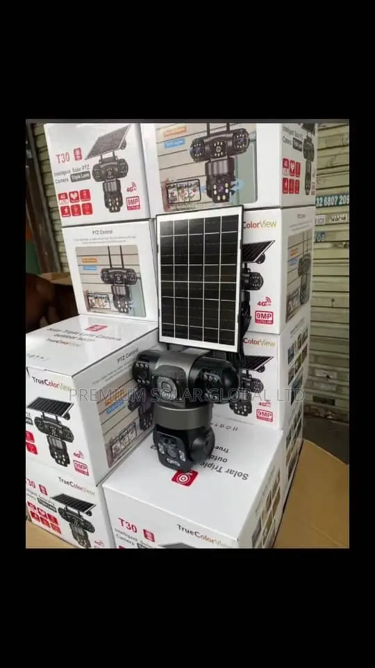 T30 Solar Powered 4G Security Camera With SIM Card & Solar Panel