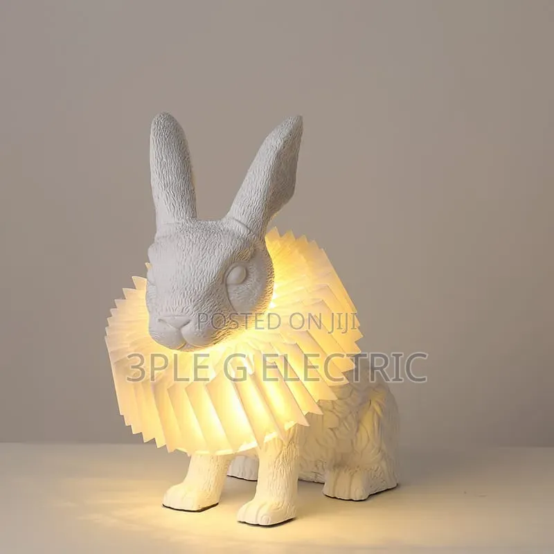 White Body Indoor Rabbit Table Lamp 04