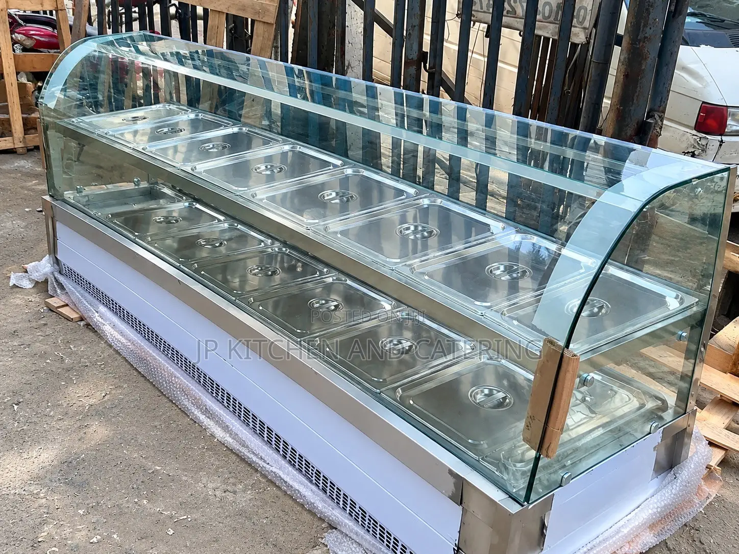 Commercial Stainless Steel 12-Plate Bain Marie Food Display Counter